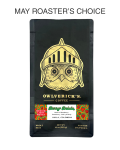 Front of Black Coffee Bag with Owl Design