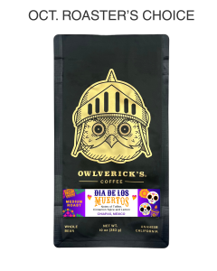 Front of Dia de los Muertos designed Coffee bag