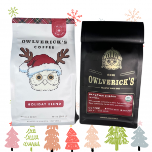 Two bags of Owlverick's Coffee