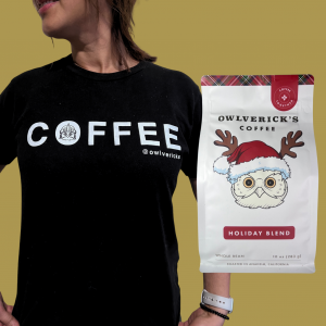 Bold Coffee T-shirt and Holiday Blend Coffee
