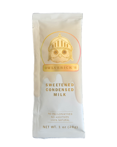 Front of Condensed Milk Single packet with Owl Design